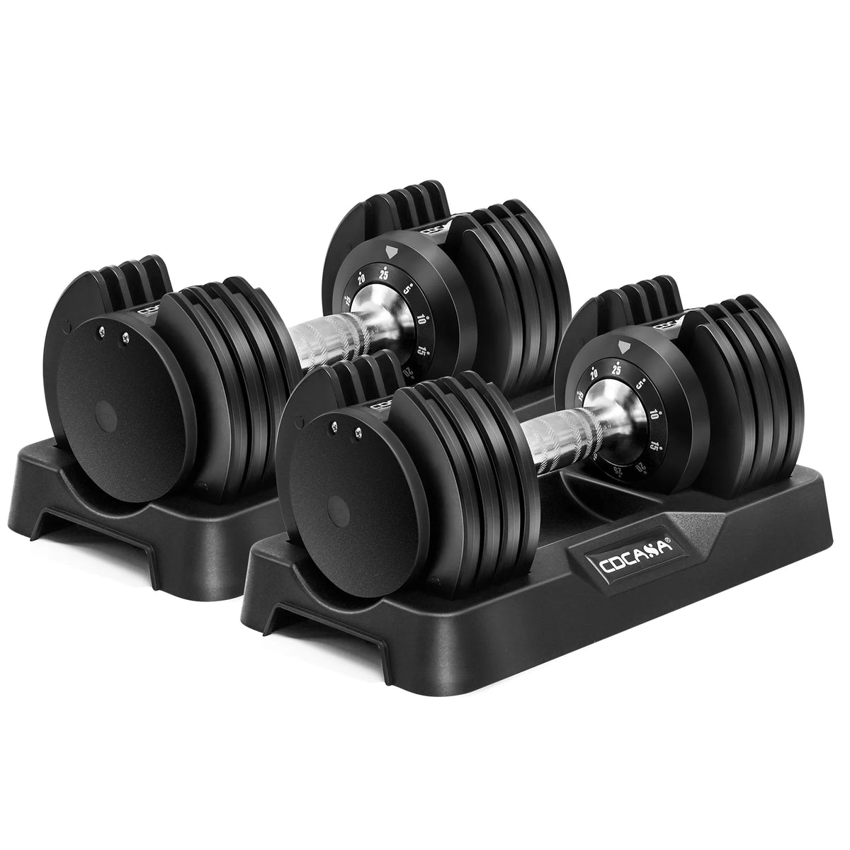 Adjustable Dumbbell Set 25 Lb Black L921