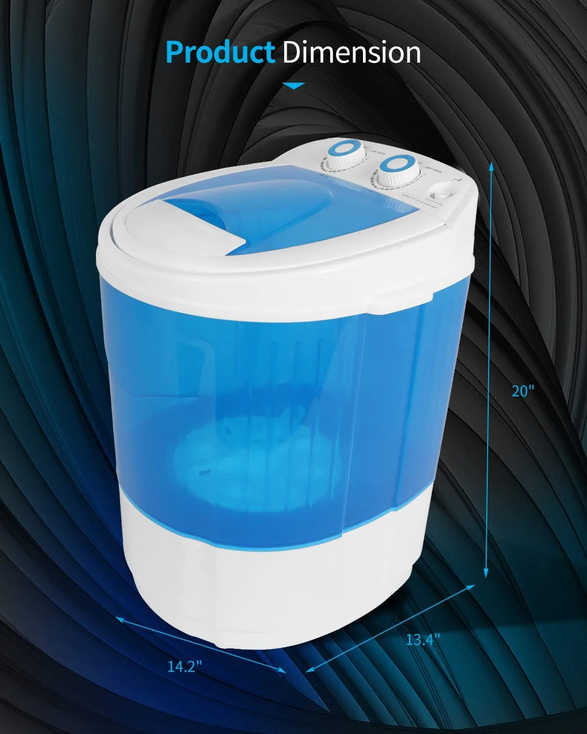 7.7lbs Mini Portable Washing Machine with Spiner Basket H75693