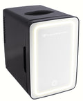 Mini Portable Lighted Mirror Fridge Cooler, 6.5L Capacity, Black Q943367