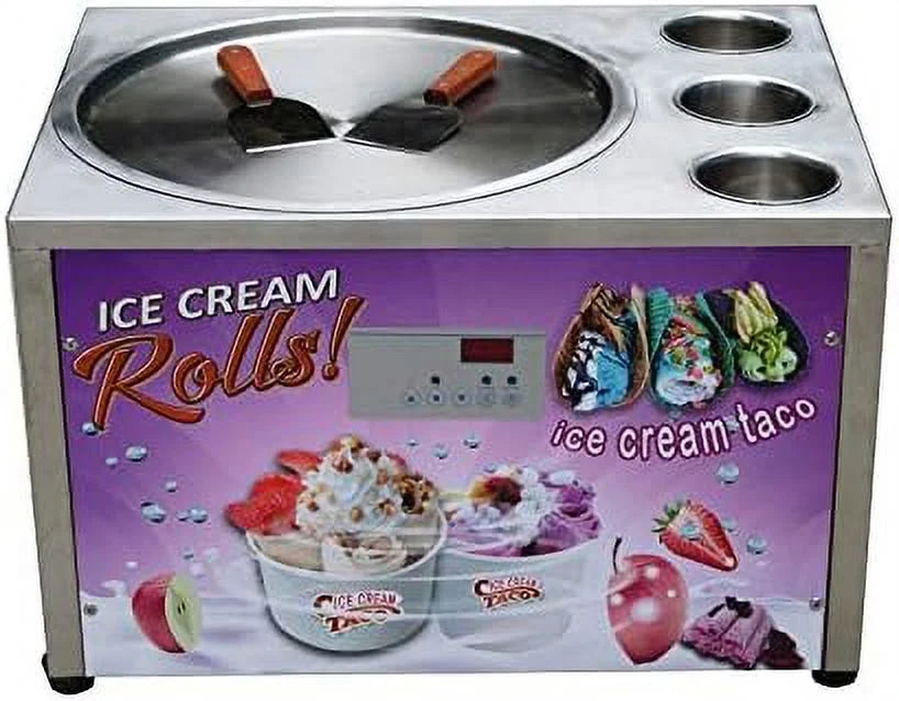 18'' Single Round Pan Fried Ice Cream Machine with 3 Tanks Q99780