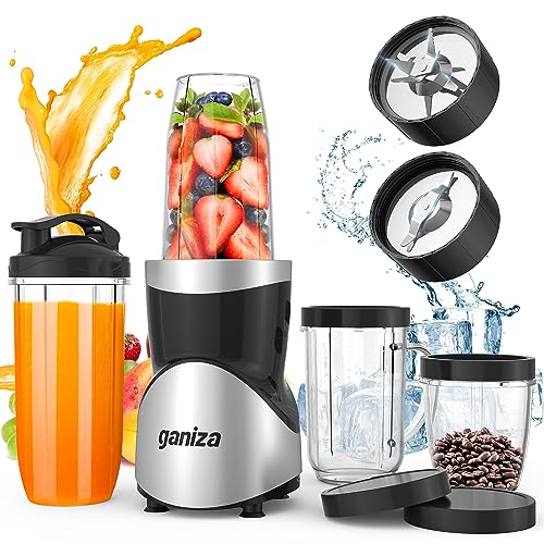900W 15-Piece Personal Blender and Grinder Combo with 4 BPA-Free Portable Cup O988