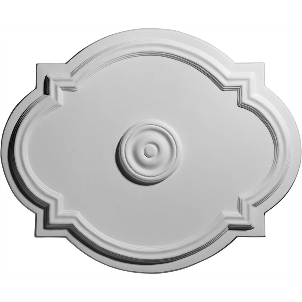 21 1/4x22W x 17 3/8x22H x 1x22P Ceiling Medallion, Hand-Painted Flash Blue H68085