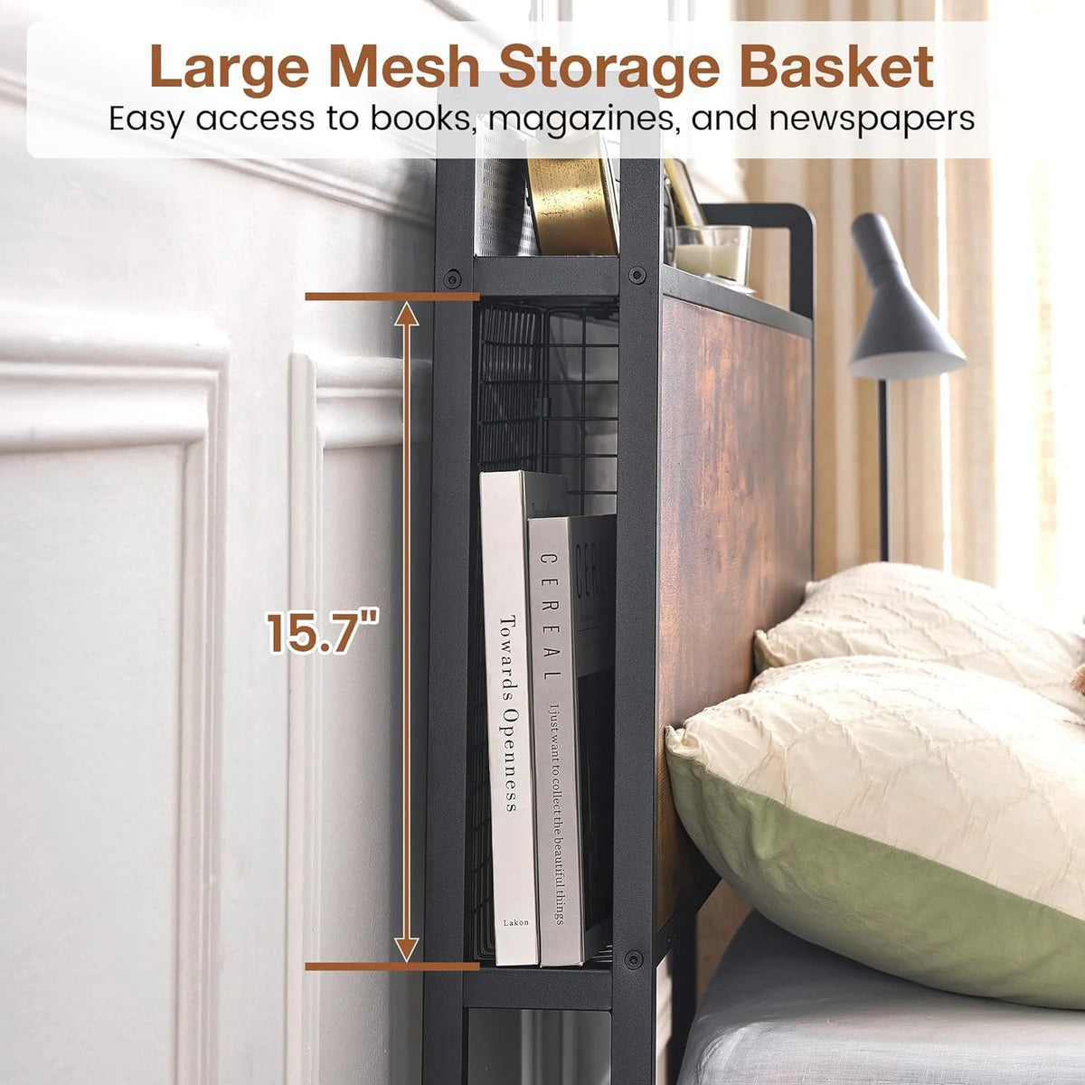 Queen Bed Frame with Storage Drawers and Charging Station D59369