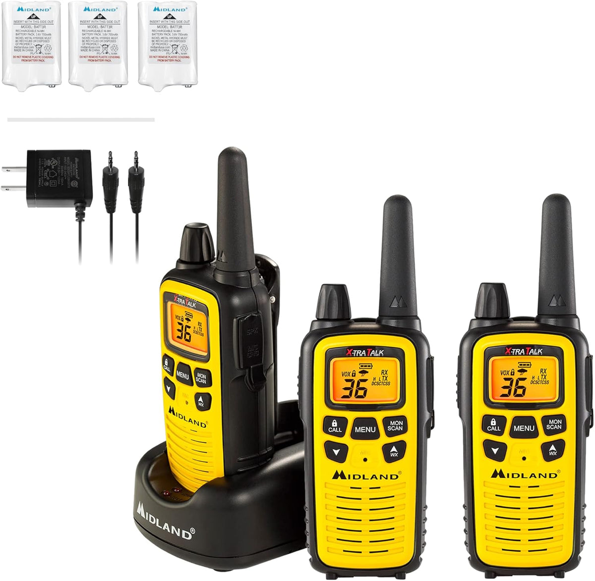 36 Channel FRS Two-Way Radio Walkie Talkie (Yellow/Black) U353