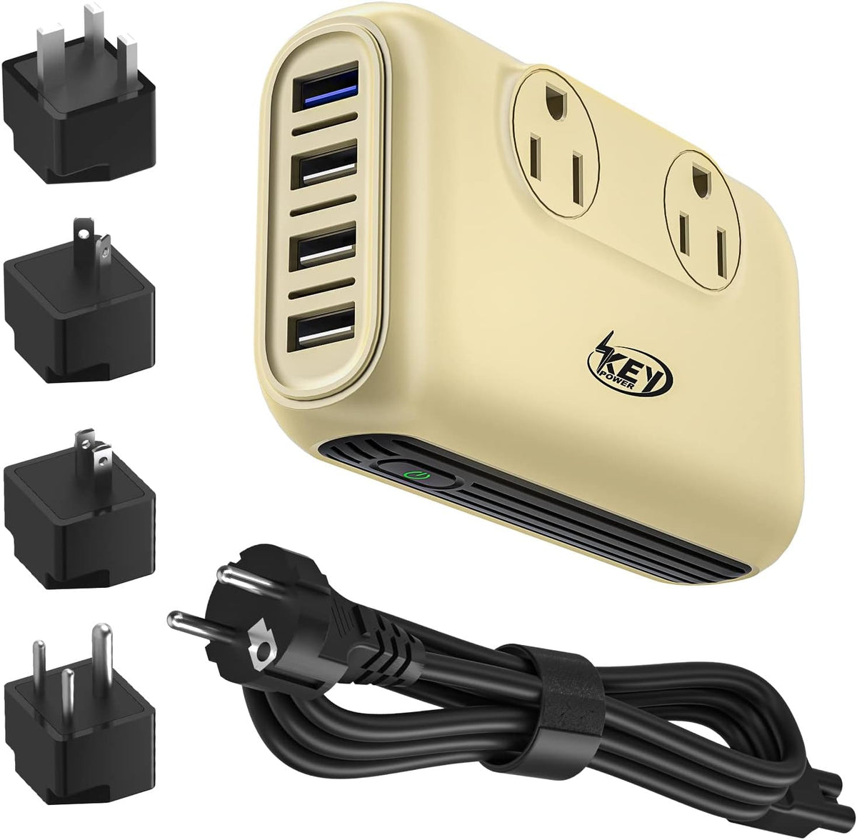 230-Watt Step Down Voltage Converter with Type C Port 18W & International Travel Adapter, Pack of 2 A56424