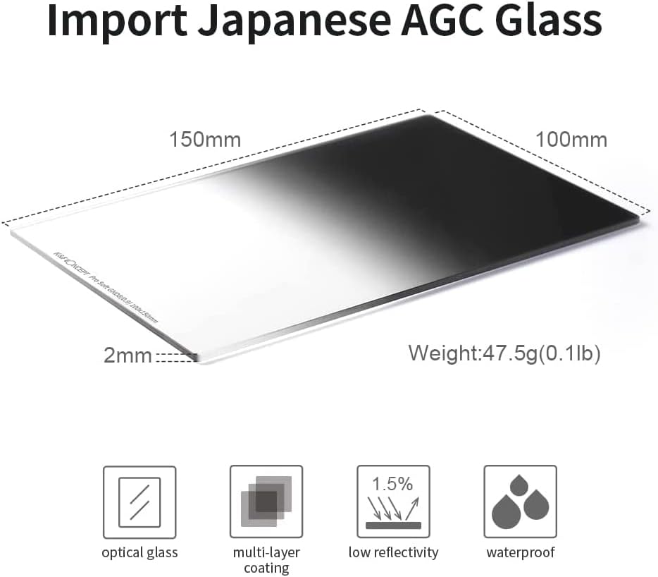 100X150mm Reverse GND8 Graduated Neutral Density Filter Q907