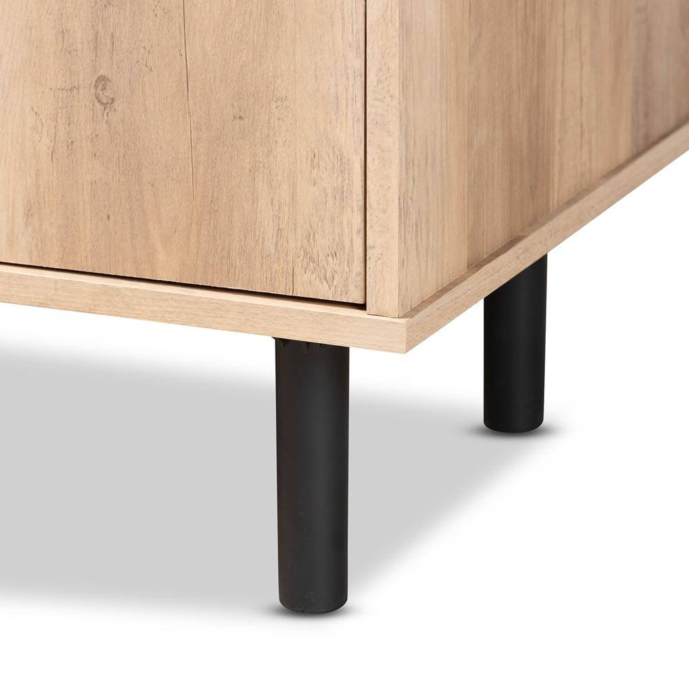 Oak Brown 2-Door Finished Wood Kitchen Storage Cabinet M820