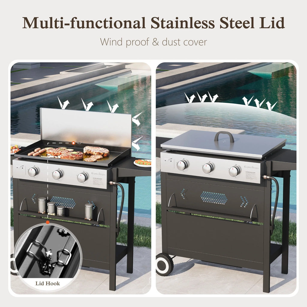 3-Burner Propane Gas Griddle Q41006