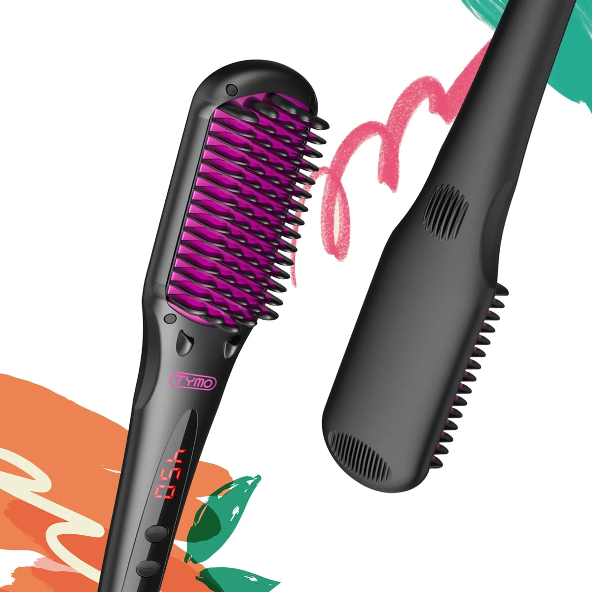Ionic Hair Straightener Brush with 16 Heat Levels F555