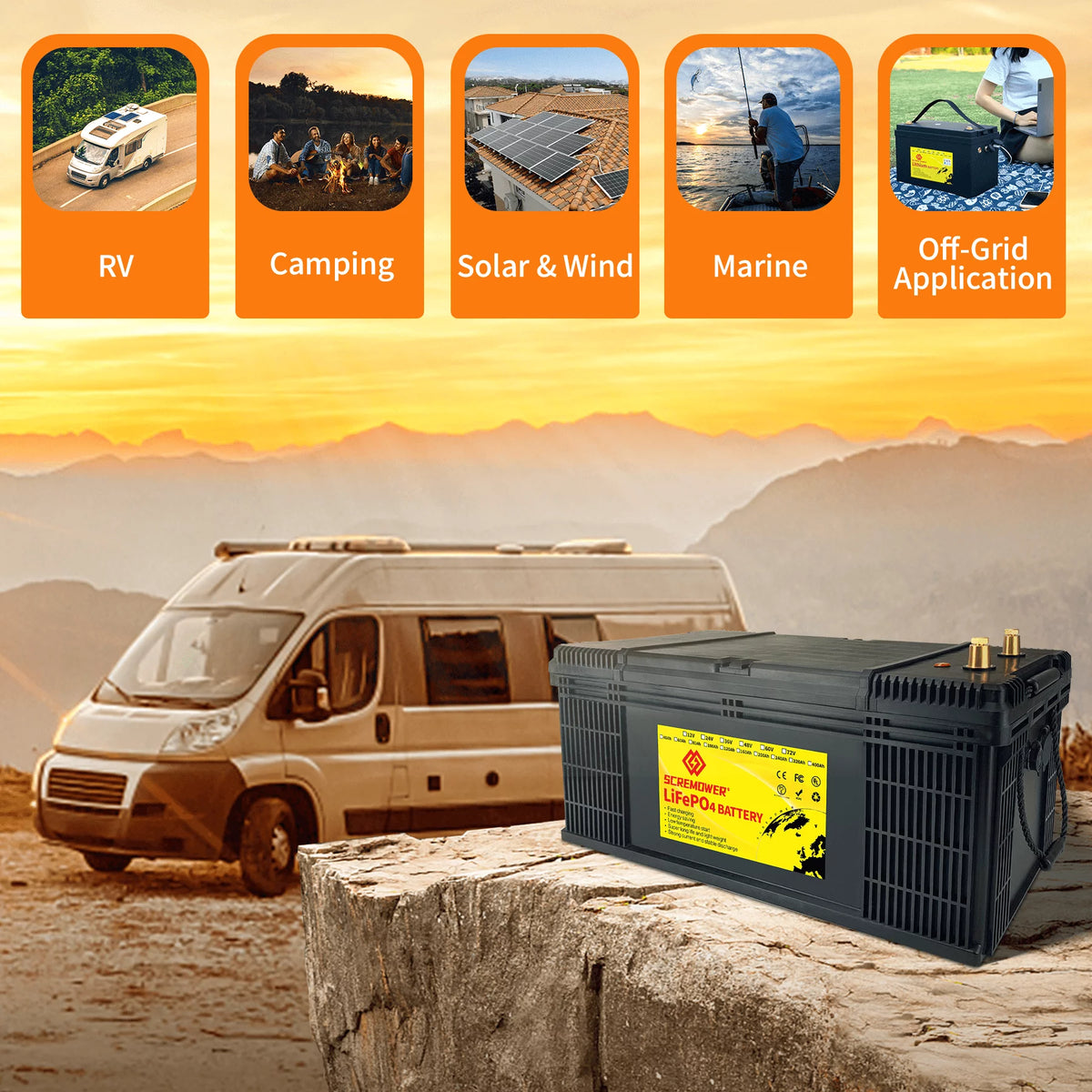 24V 100Ah LiFePO4 Battery with 100A BMS T2219