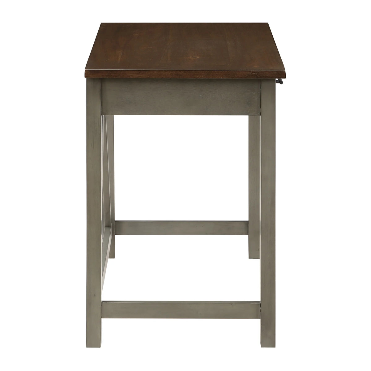 Slate Gray Engineered Wood Writing Desk with Drawers G218