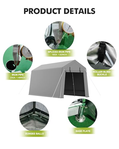 6x8 FT Waterproof Portable Storage Shed P716