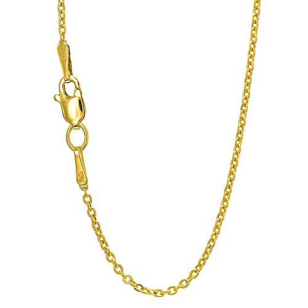 14k Yellow Gold 1.5 mm Chain Necklace, Lobster Claw Clasp - 16 Inches, 1.3gr. R346878