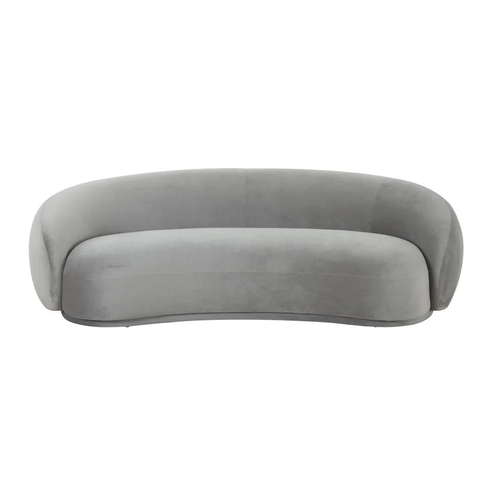 Light Grey Velvet Sofa H3979