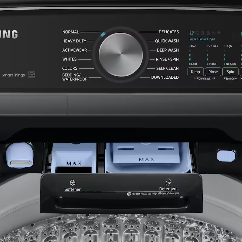 5.4 cu.ft. Smart Top Load Washer with Agitator in Brushed Black M1855