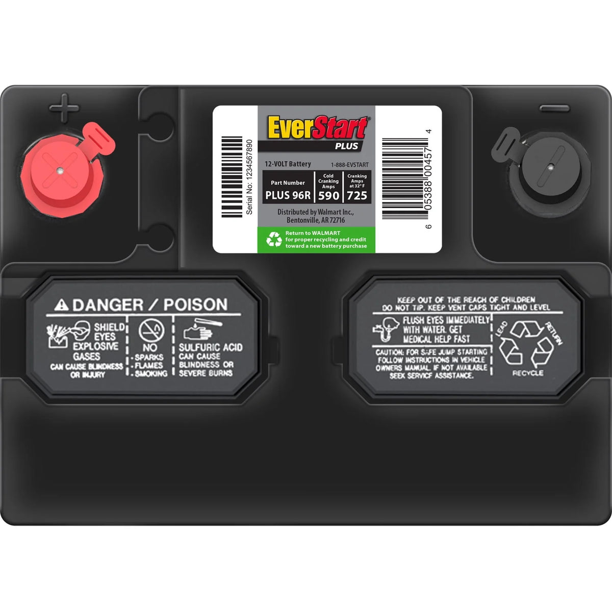 Lead Acid Automotive Battery Group Size 96R 12 Volt 590 CCA H472
