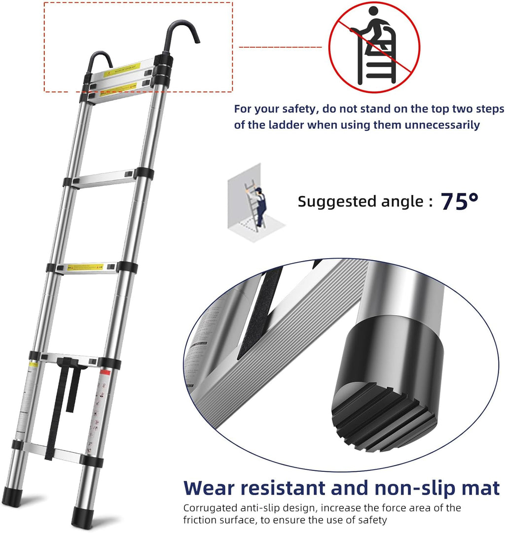 6.6ft Aluminum Telescoping Ladder with Hook P227660