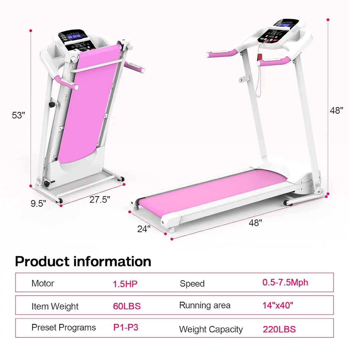 Folding Electric Treadmill K804
