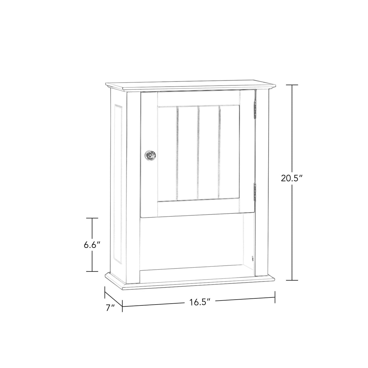White One Door Wall Cabinet I20891