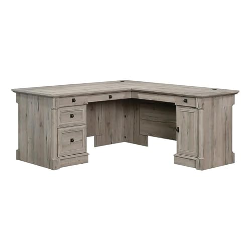 L-Shape Executive Desk with Drawers and File Drawer K372
