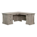 L-Shape Executive Desk with Drawers and File Drawer K372
