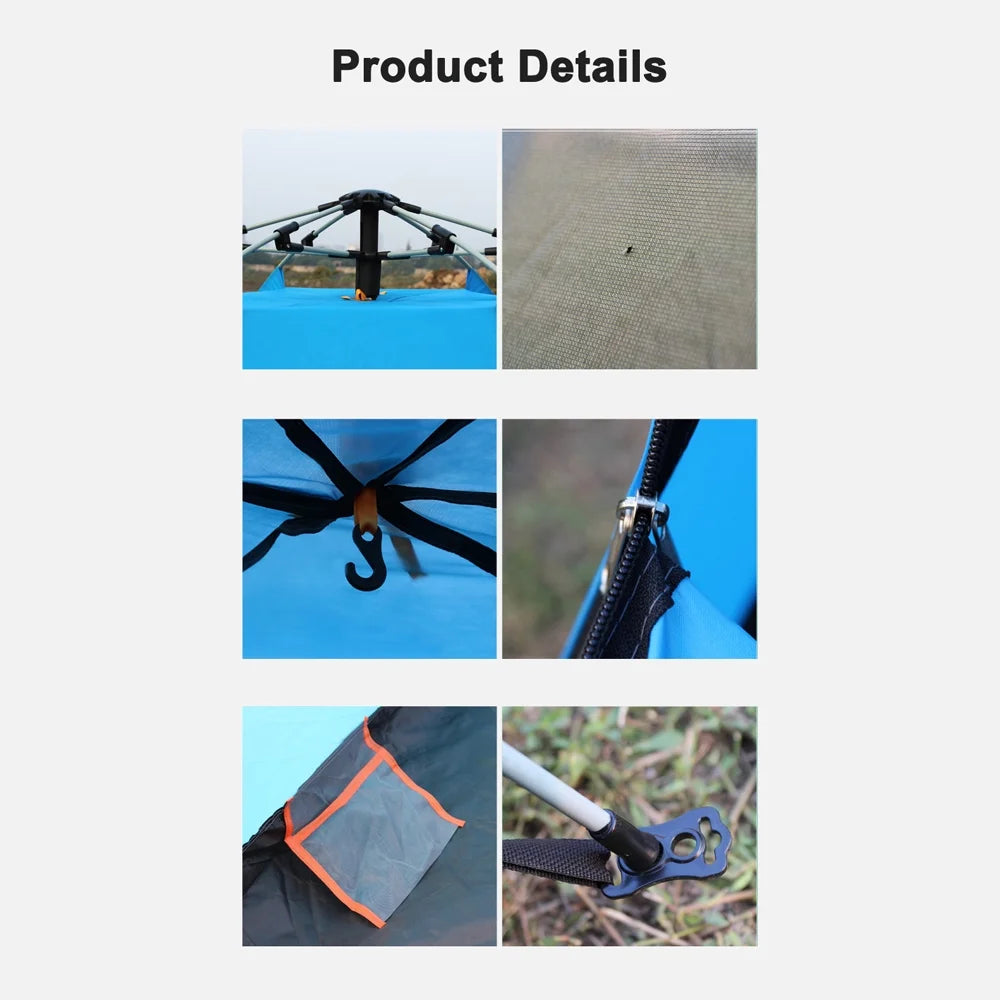 Camping Tent Quick Open Double Layer Rainproof F581