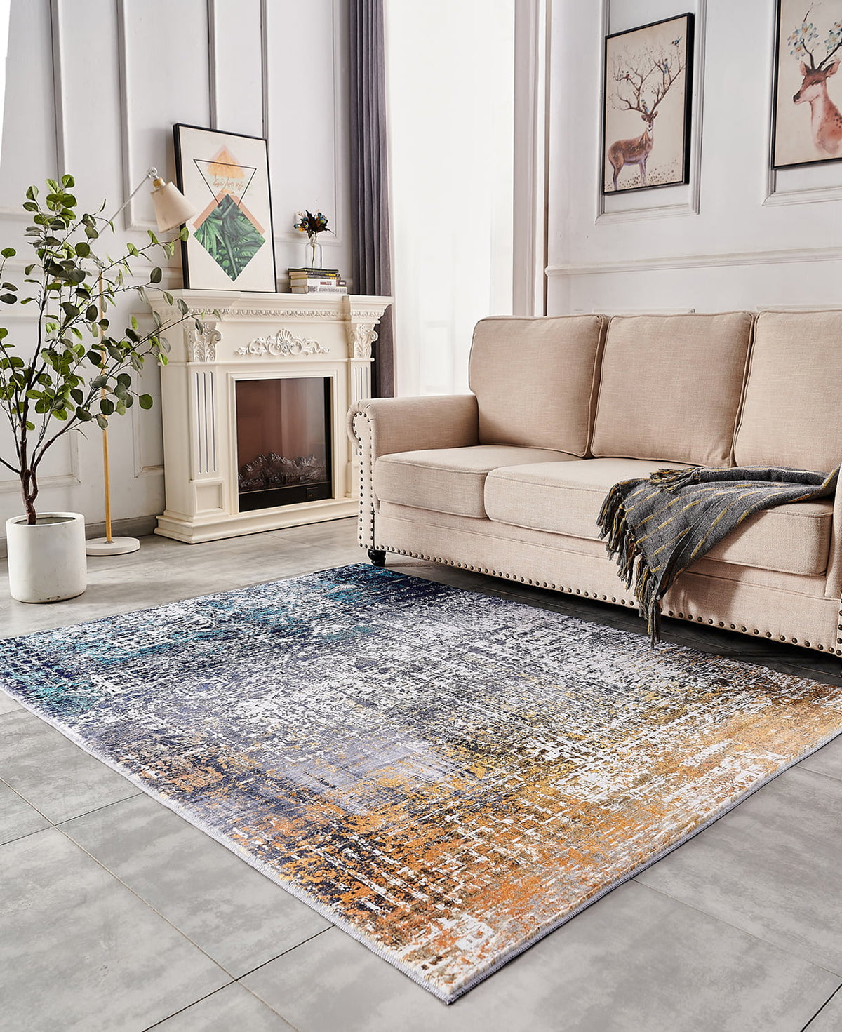 Abstract Design Area Rug R890285