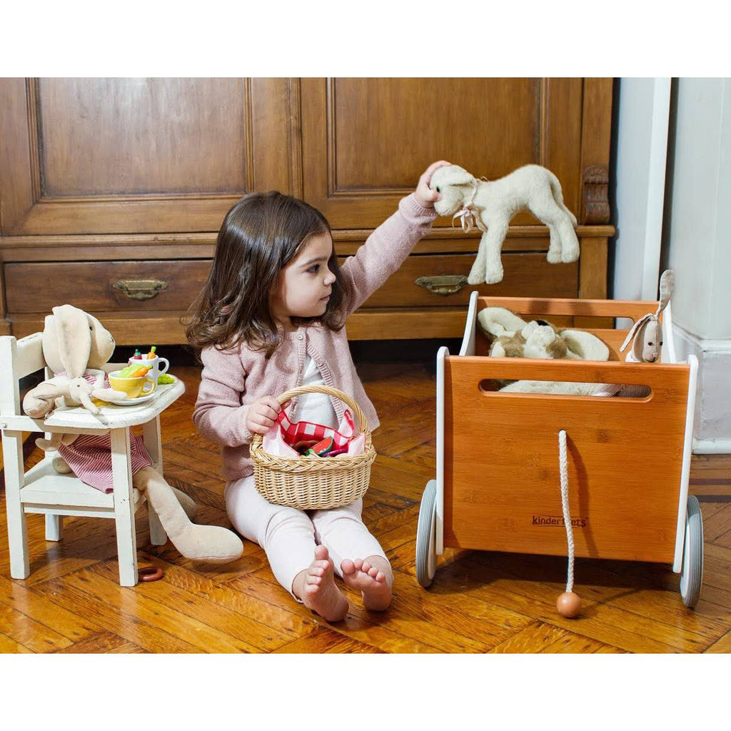 White Wooden Toy Storage Box Walker B819724