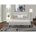 2-Piece Bedroom Set with Wood Bed Frame and Nightstand Y6535