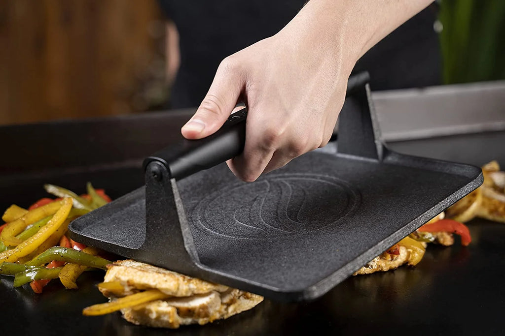 Cast Iron Griddle Press with Non-Slip Handle A80676