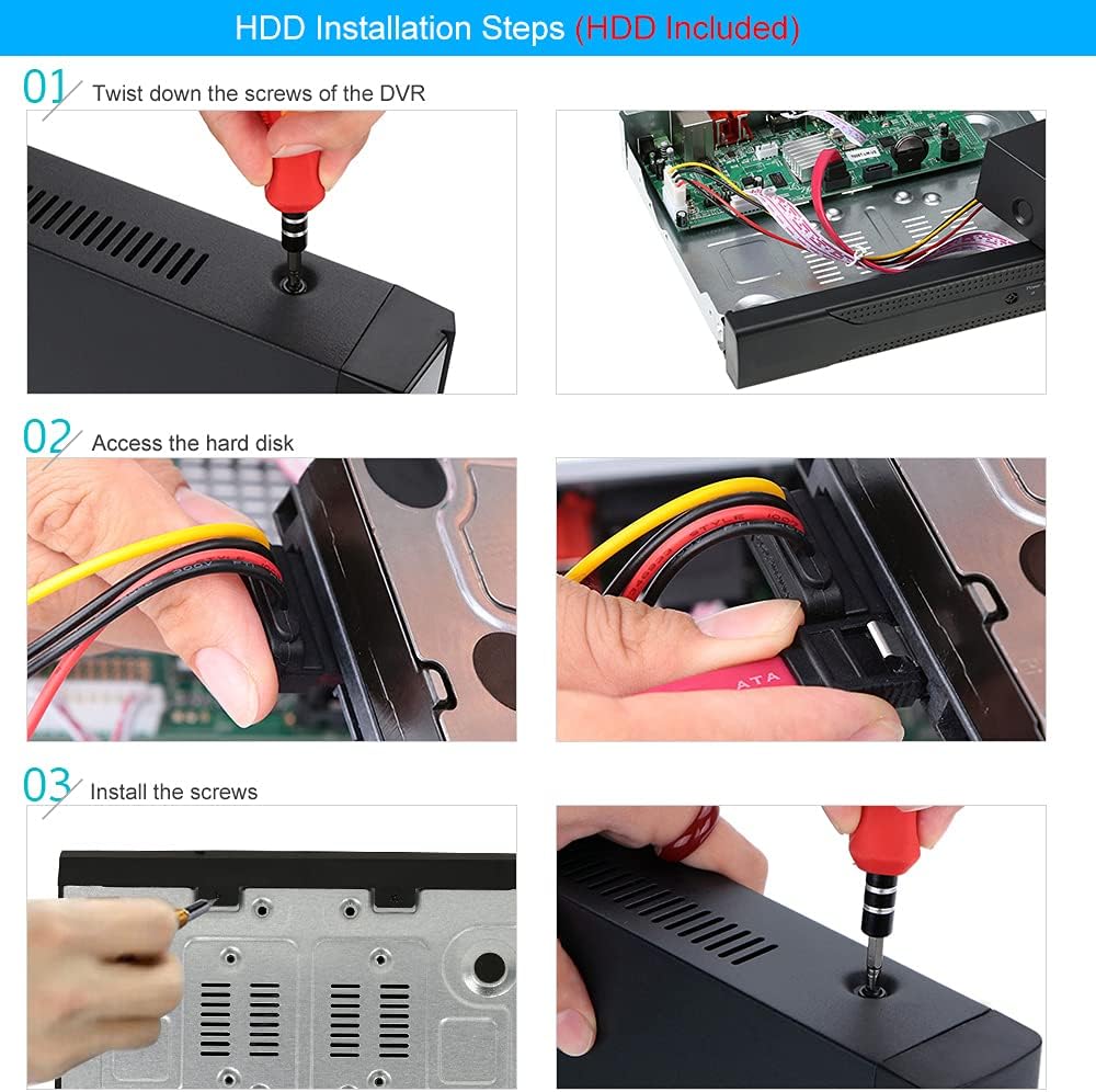 5-in-1 Hybrid DVR&NVR CCTV Video Recorder with 1TB HDD Q472