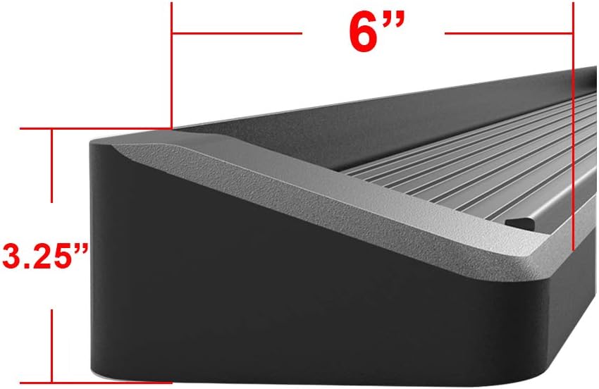 Black Running Boards for Toyota Tundra CrewMax Cab K9873
