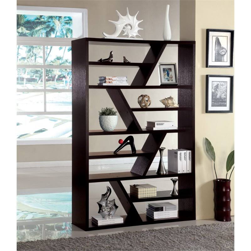 Espresso Modern Bookcase W60688