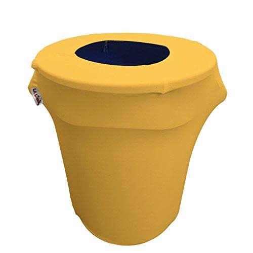32 gal. Round Eggplant Stretch Spandex Trash Can Cover C27703