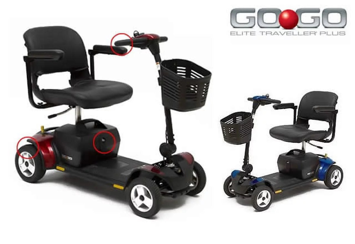 4-wheel Red Mobility Scooter J51866