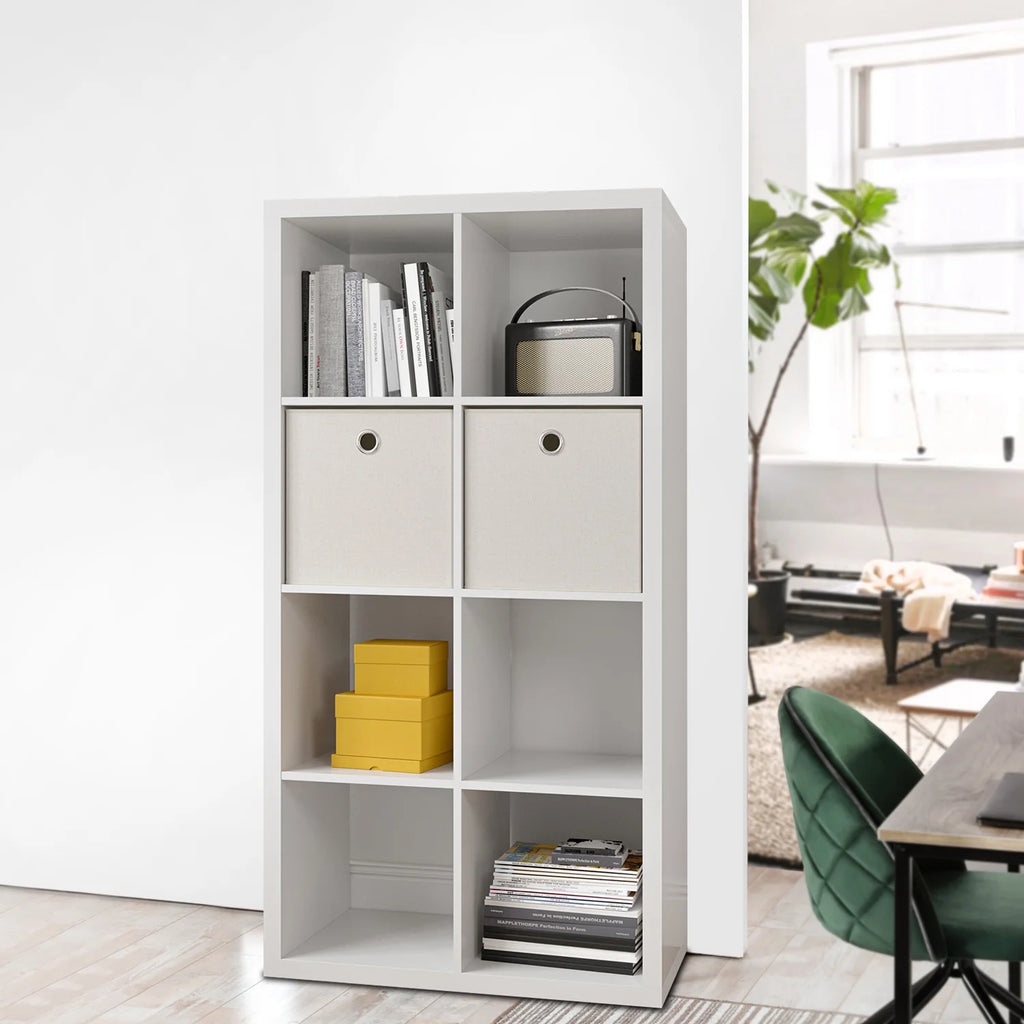 4-tier White Wooden Bookshelf N327