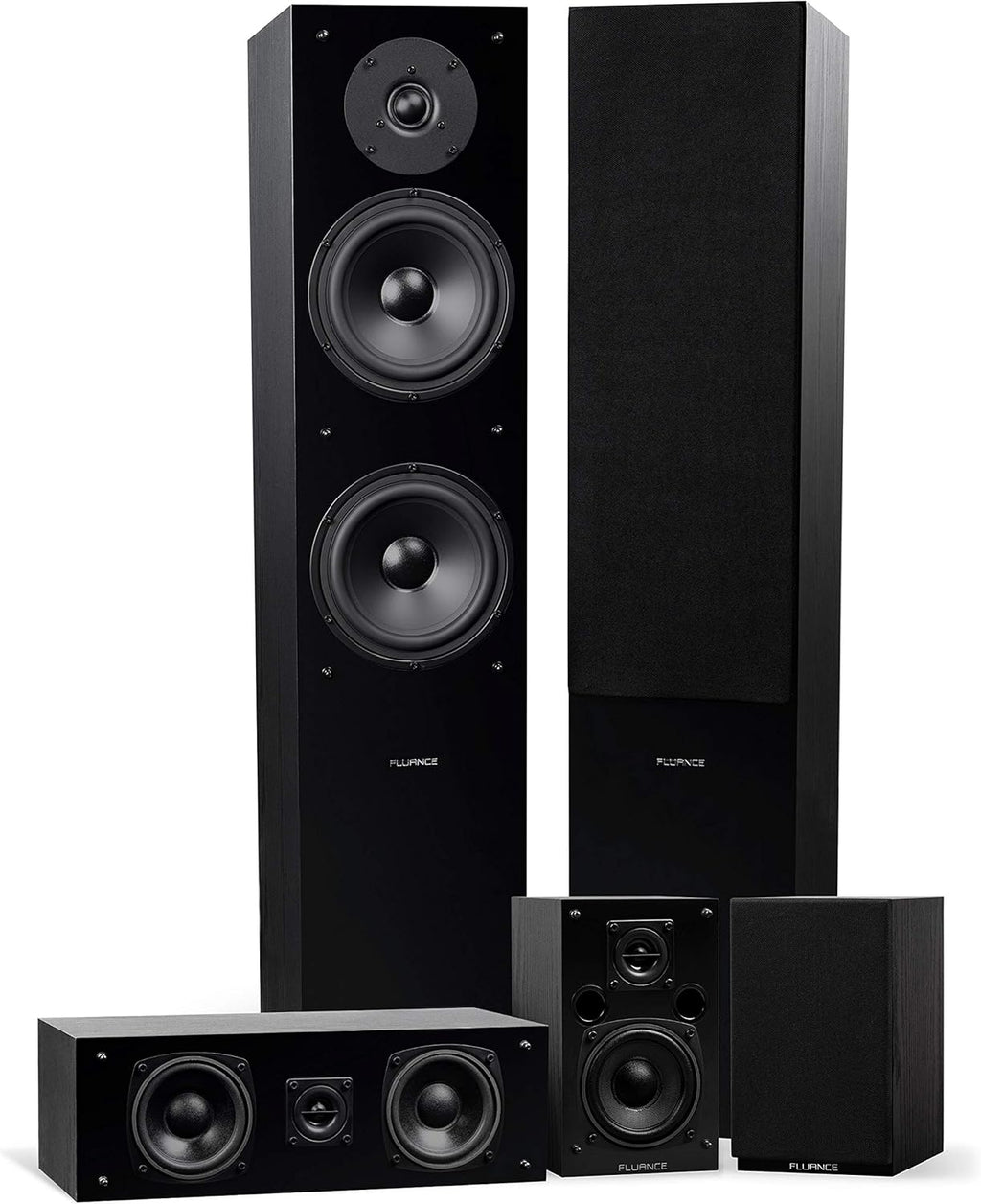 5.0 Channel Surround Sound Speaker System Natural Walnut C4145