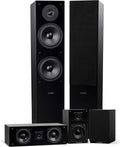 5.0 Channel Surround Sound Speaker System Natural Walnut C4145