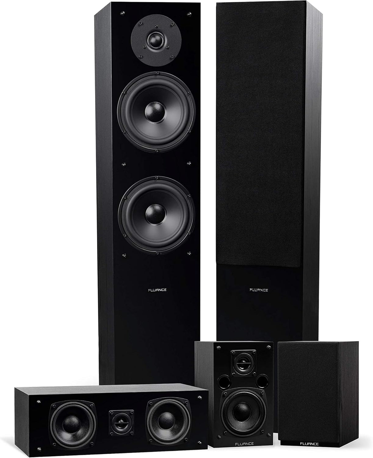 5.0 Channel Surround Sound Speaker System Natural Walnut C4145