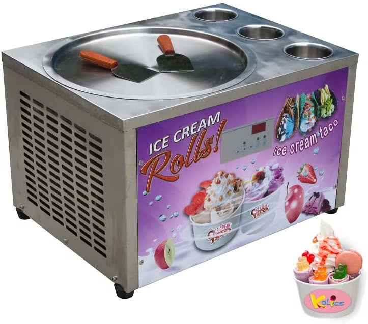 18'' Single Round Pan Fried Ice Cream Machine with 3 Tanks Q99780
