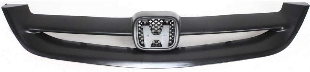 Black Grille Assembly for Honda Civic Coupe Plastic Pack of 2 Y182286