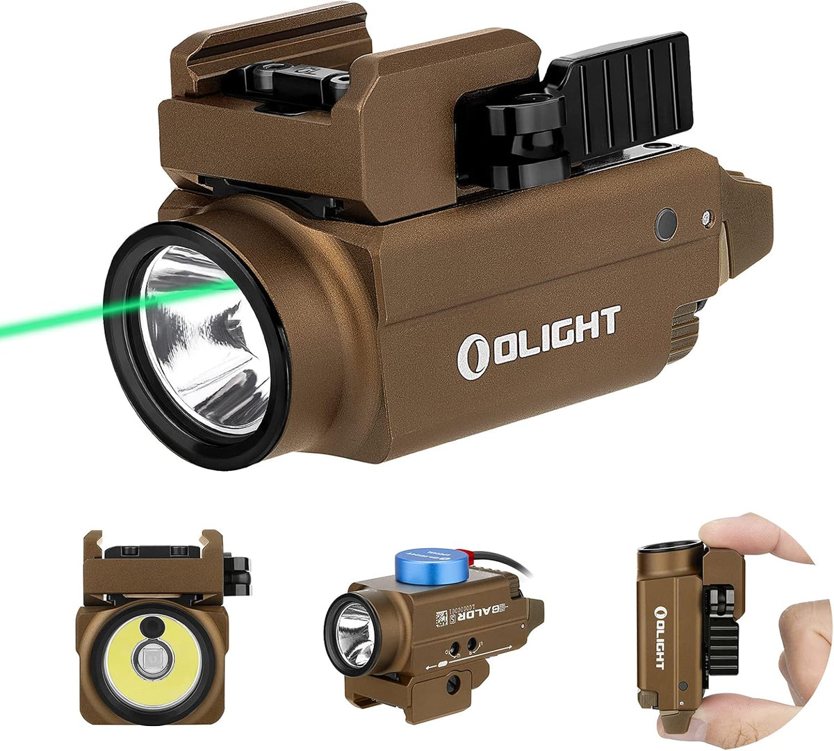 800 Lumens USB Rechargeable Weaponlight with Green Beam and White LED Combo R692758