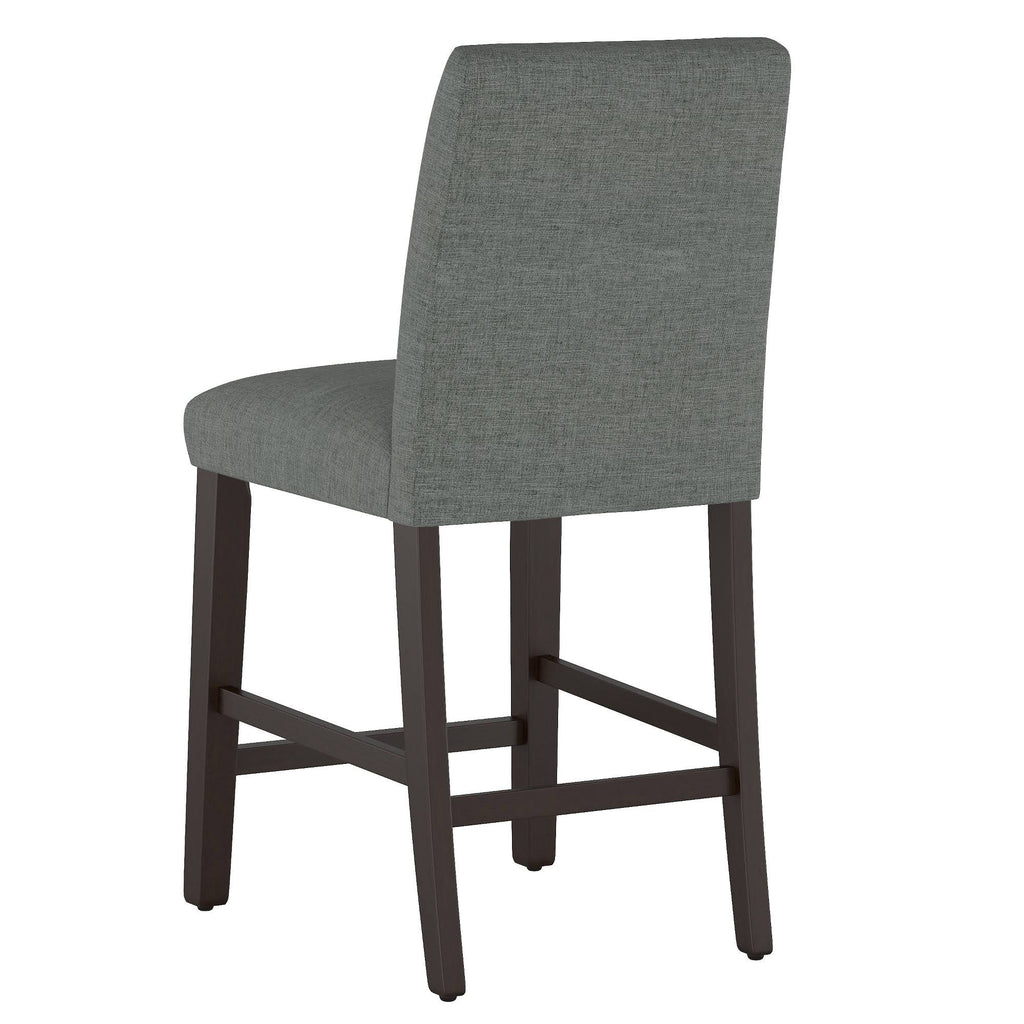 Modern Counter Height Barstool Charcoal Linen C4283