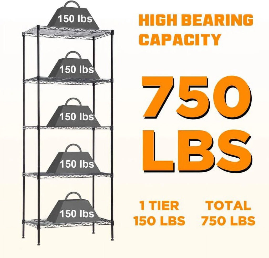 5 Tier Wire Shelf Unit H46461