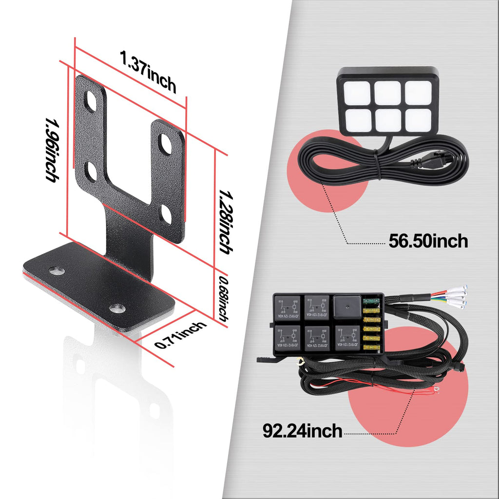 6 Gang LED Switch Panel with Relay System Circuit Control Box A420199