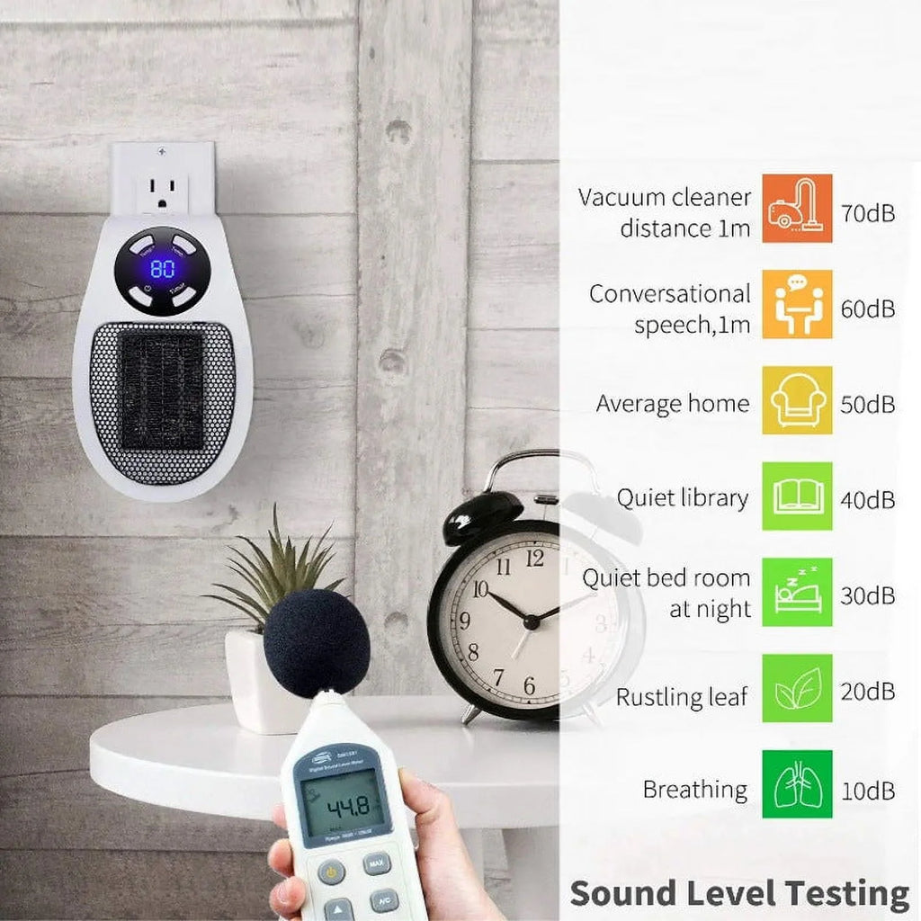 500W Mini Plug-in Wall Heater with Digital Timer H483854
