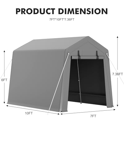 6x8 FT Waterproof Portable Storage Shed P716