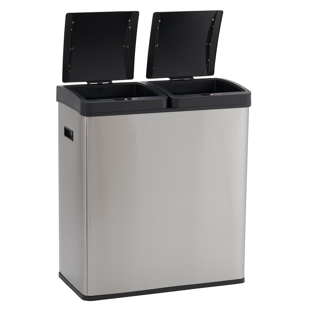 Stainless Steel Touchless Trash Can with Dual Compartments, 30 Liter / 8 Gallon A9363