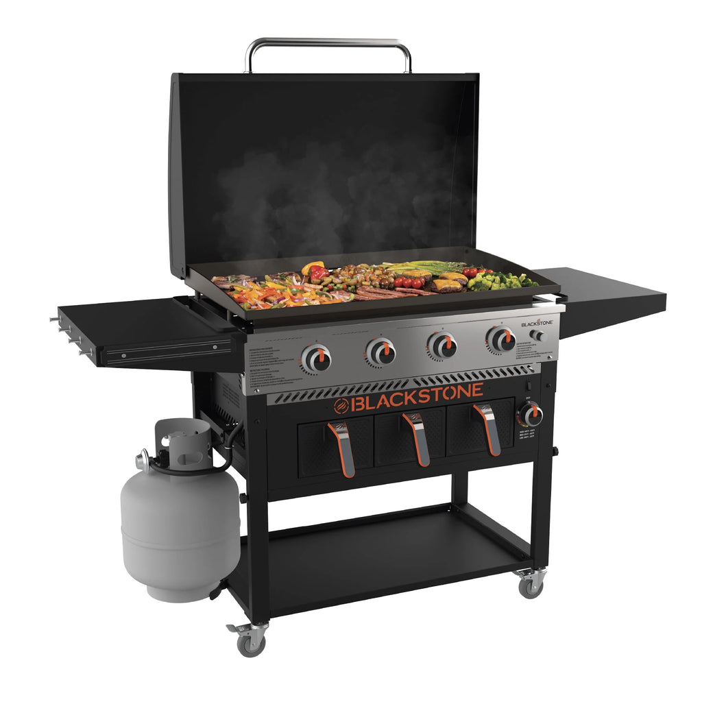 4-Burner Propane Griddle with Air Fryer and Hood X952