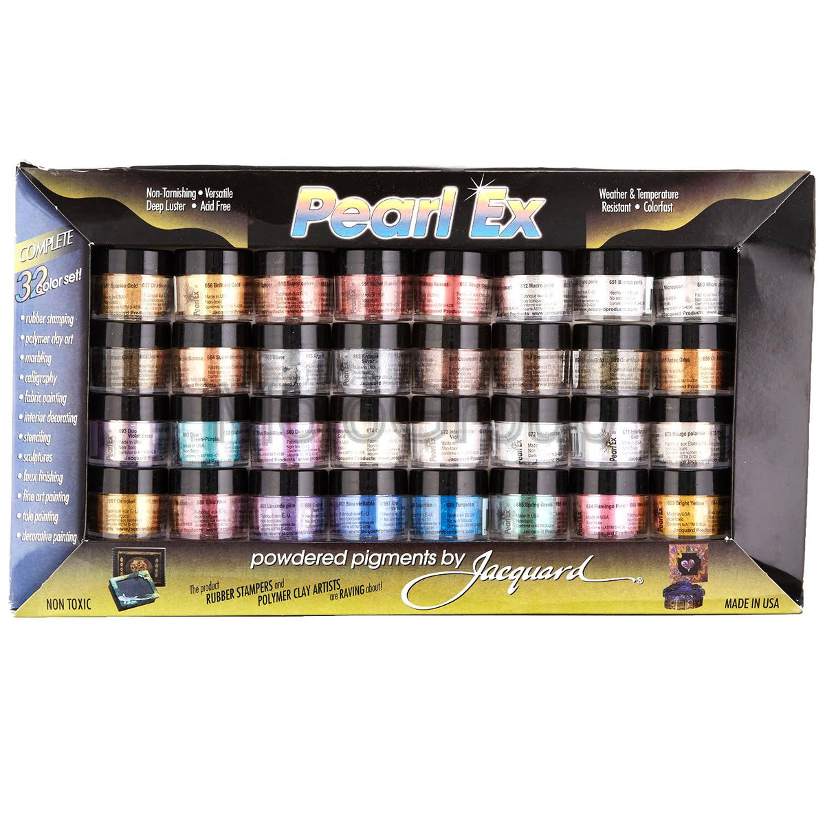 Jacquard Pearl EX Powder Pigments 32-Color Set M835